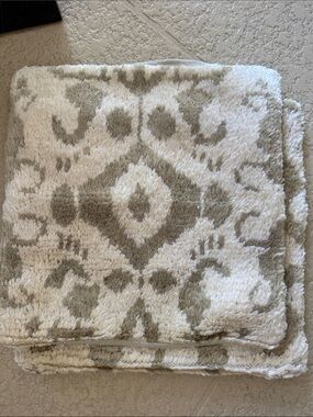 Pottery Barn Cream and Tan Plush Decorative Pillow Covers (Set of 2)